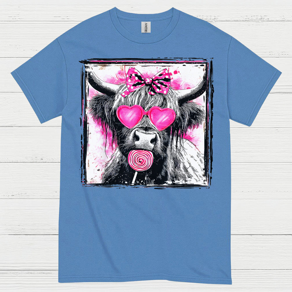 Cute Cow Heart Glasses T Shirt