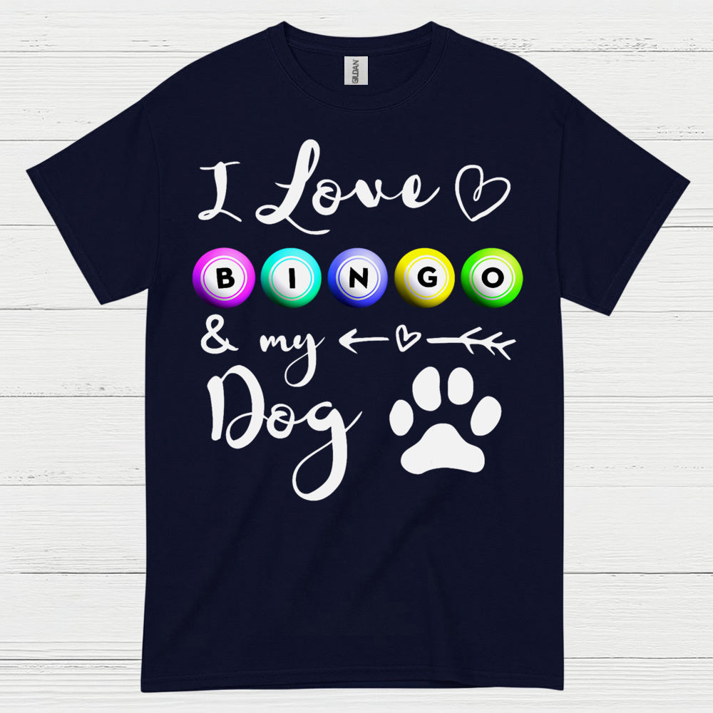 I Love Bingo And My Dog T Shirt
