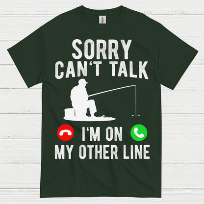Sorry Cant Talk Fishing T Shirt