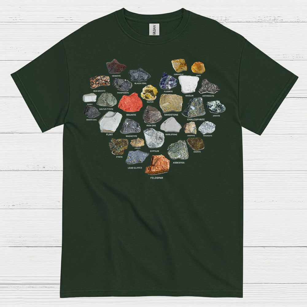 Rock And Mineral Identification Chart T Shirt