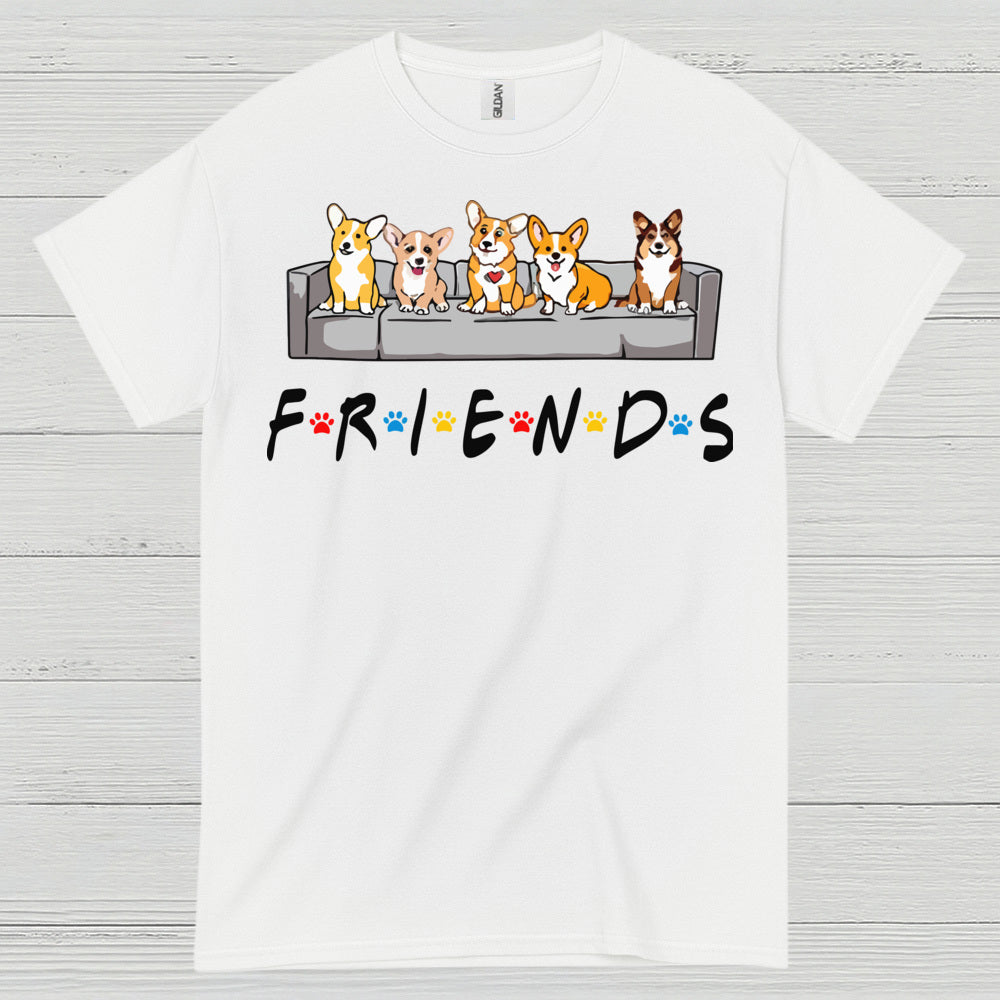 Corgi Friends Cute Dog T Shirt