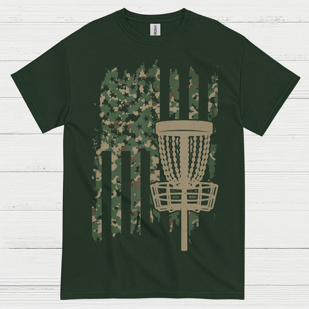 Patriotic Disc Golf Camo Flag T Shirt