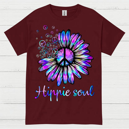 Hippie Soul Sunflower Peace Sign T Shirt