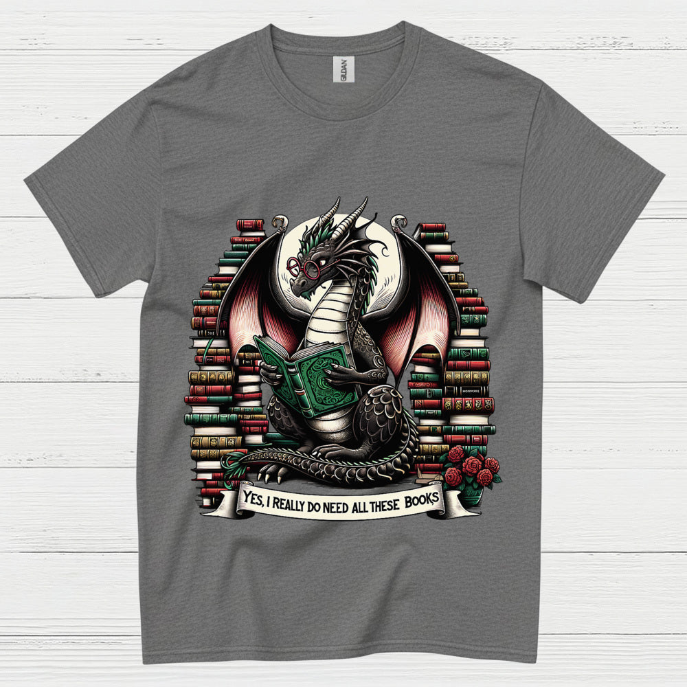 Book Hoarding Dragon T Shirt