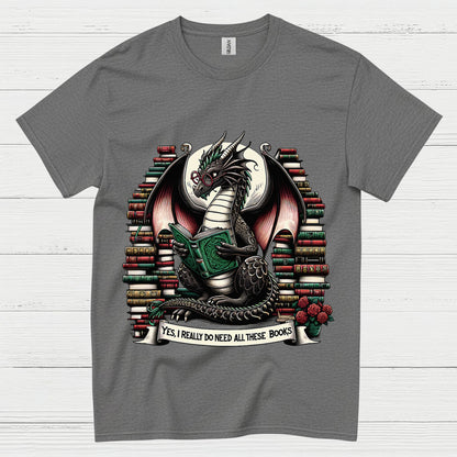 Book Hoarding Dragon T Shirt