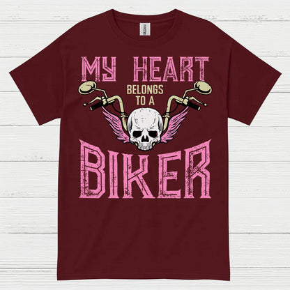 My Heart Belongs to a Biker T Shirt