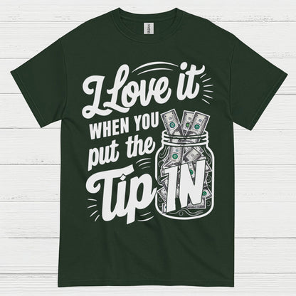 Tip Jar Love Bartender Humor T Shirt