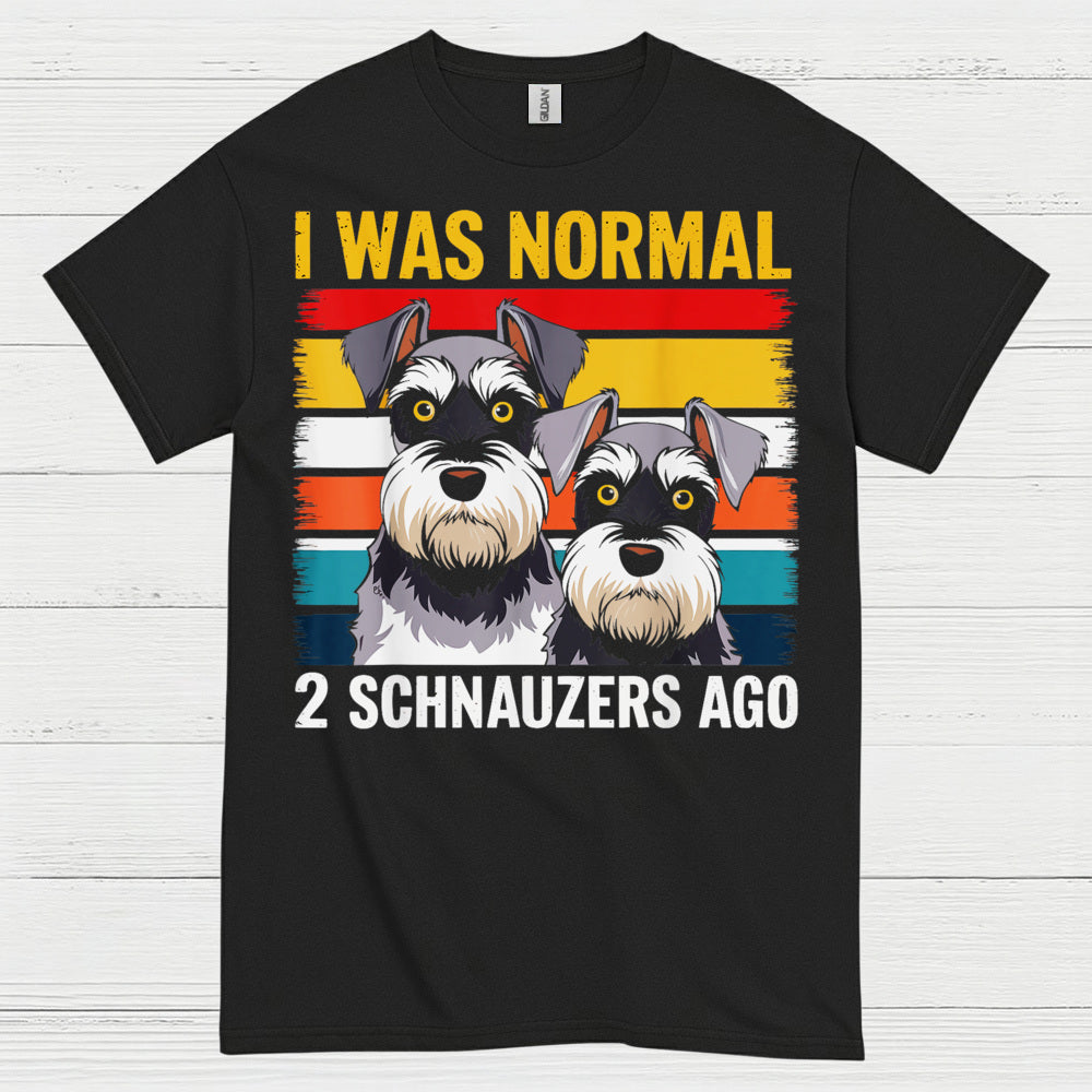 Funny Two Schnauzers Dog Lover T Shirt