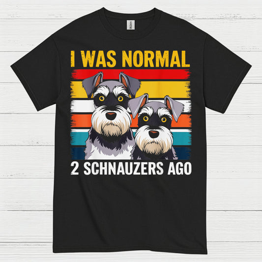 Funny Two Schnauzers Dog Lover T Shirt