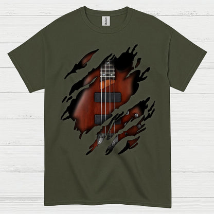 Ripped Bass Guitar T Shirt