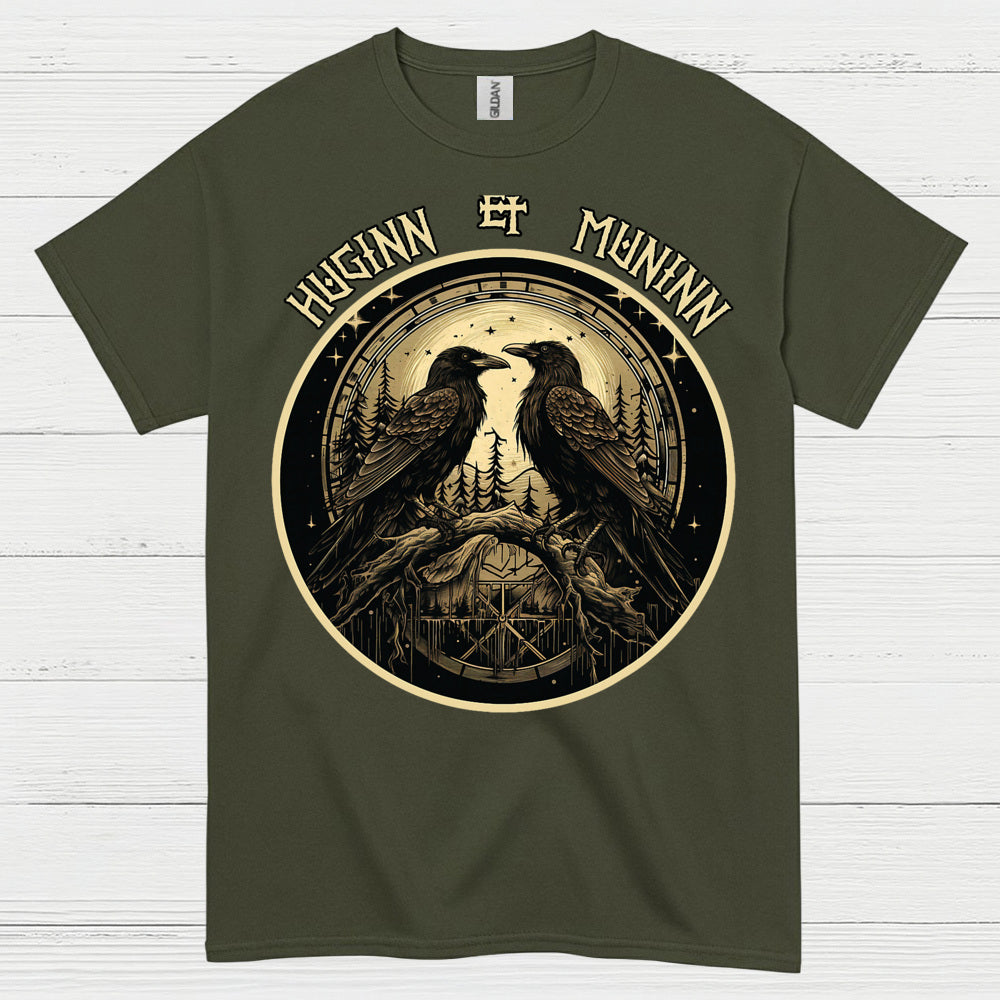 Huginn And Muninn Raven T Shirt