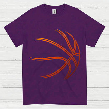 Minimalist Basketball Line Art T Shirt