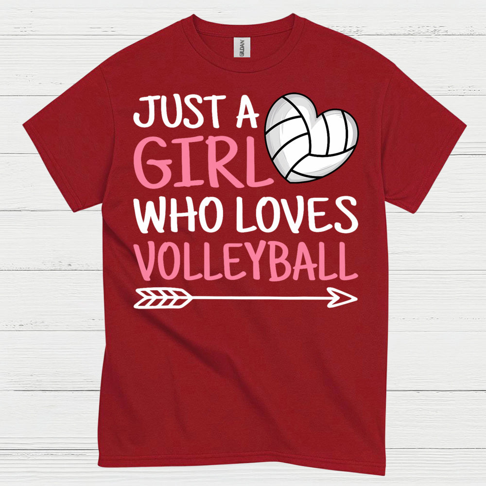 Just A Girl Who Loves Volleyball T Shirt