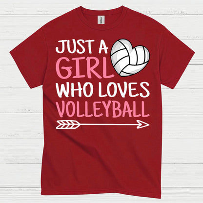 Just A Girl Who Loves Volleyball T Shirt