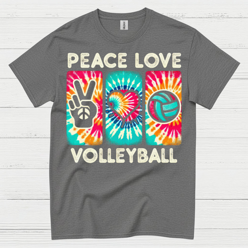 Peace Love Volleyball T Shirt