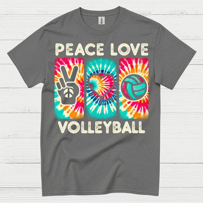 Peace Love Volleyball T Shirt