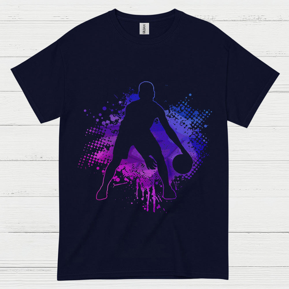 Color Splash Basketball Silhouette T Shirt