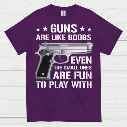 Guns Are Like Boobs Funny Gun Humor T Shirt
