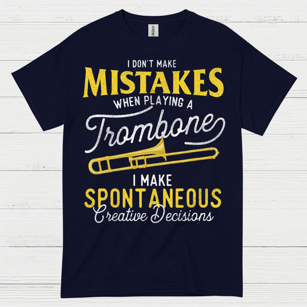 Spontaneous Trombone Player Funny T Shirt