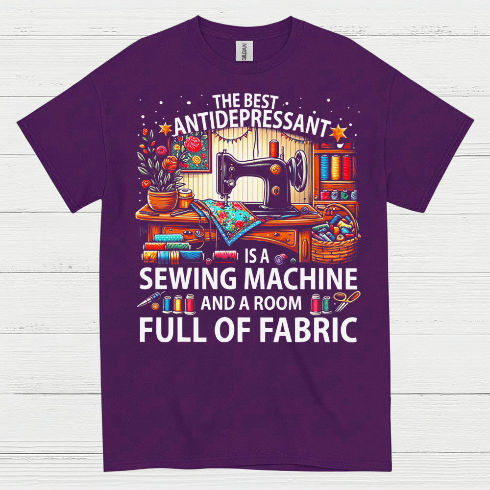Sewing Machine Antidepressant Humor T Shirt