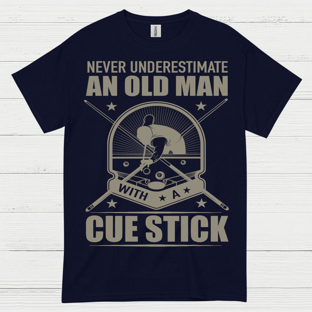 Old Man With Cue Stick Billiards T Shirt