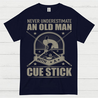 Old Man With Cue Stick Billiards T Shirt