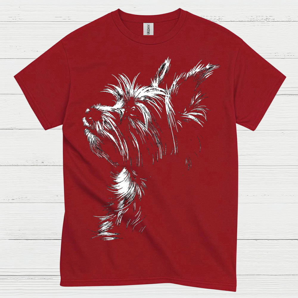 Minimal Dog Sketch Portrait T Shirt