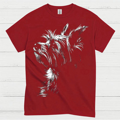 Minimal Dog Sketch Portrait T Shirt