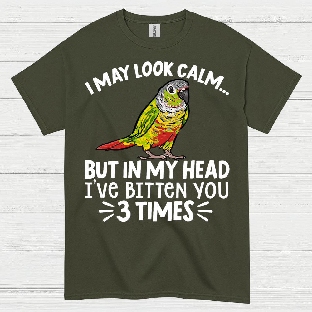 I May Look Calm Funny Parrot T Shirt