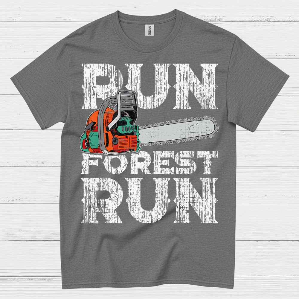 Run Forest Run Chainsaw T Shirt