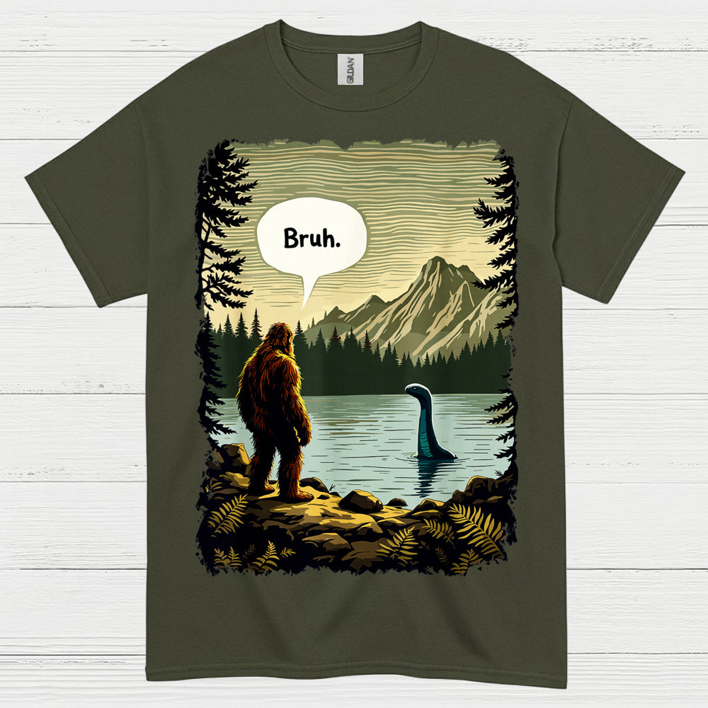 Bruh Bigfoot Lake Monster T Shirt