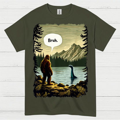 Bruh Bigfoot Lake Monster T Shirt