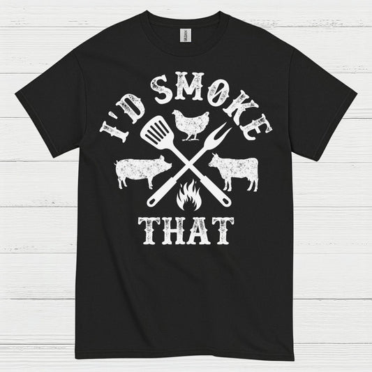 Id Smoke That BBQ Grilling T Shirt