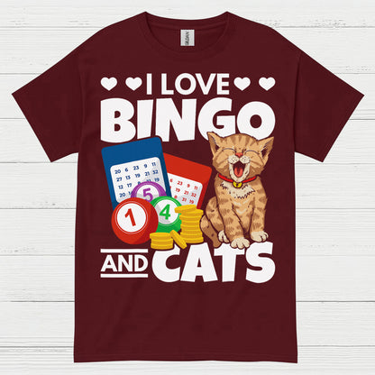 I Love Bingo And Cats T Shirt