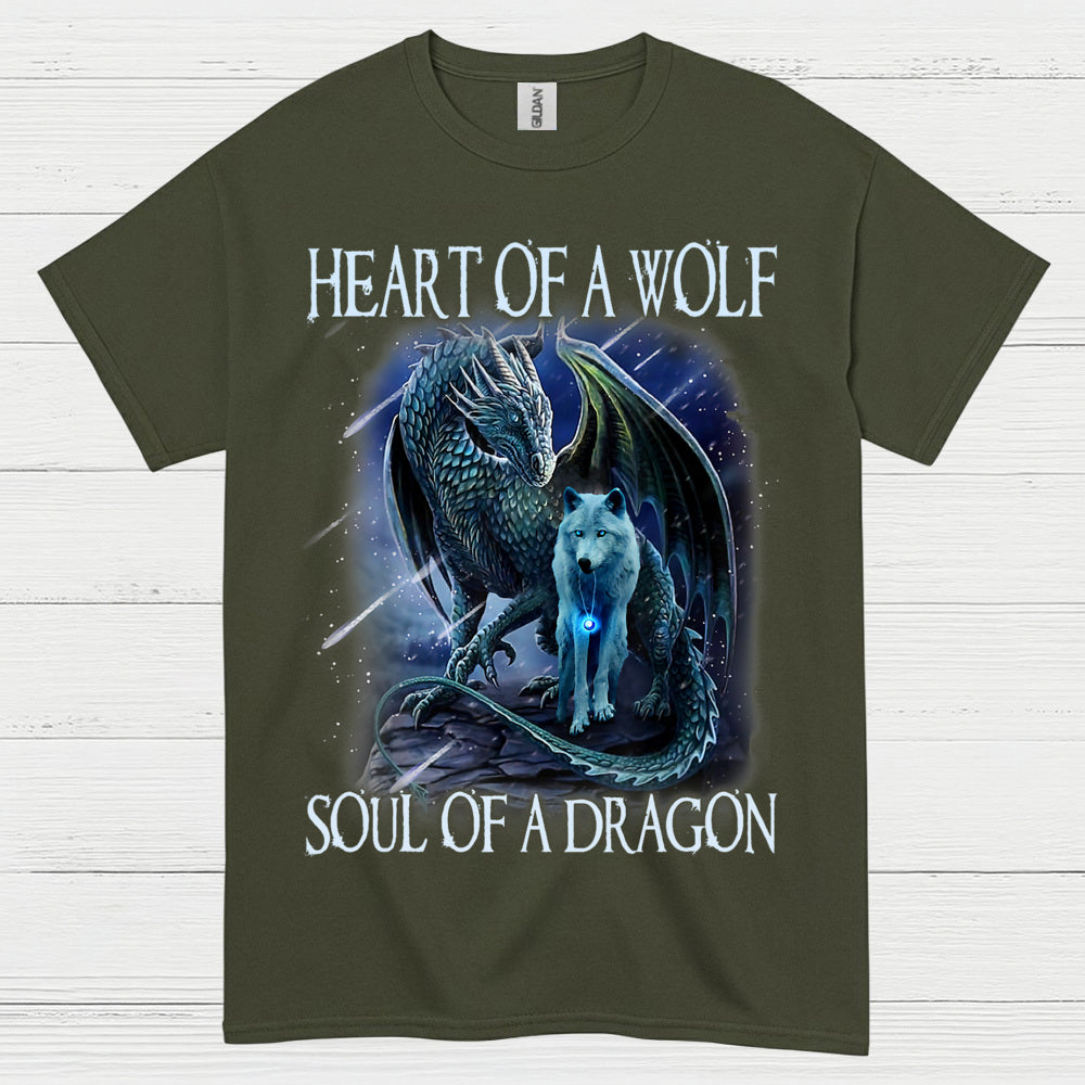 Spirit of the Wolf and Dragon T Shirt