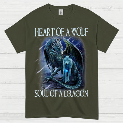 Spirit of the Wolf and Dragon T Shirt