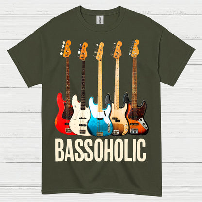 Bassoholic Bass Guitar T Shirt