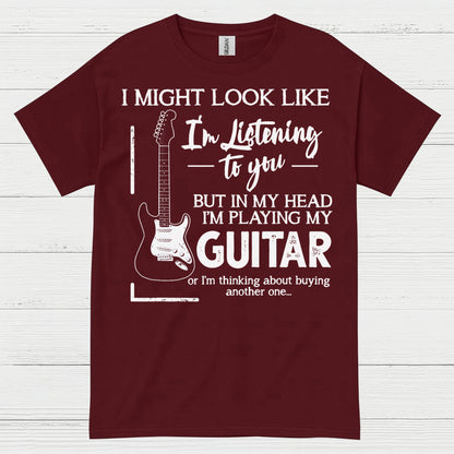 Playing My Guitar Listening Joke T Shirt