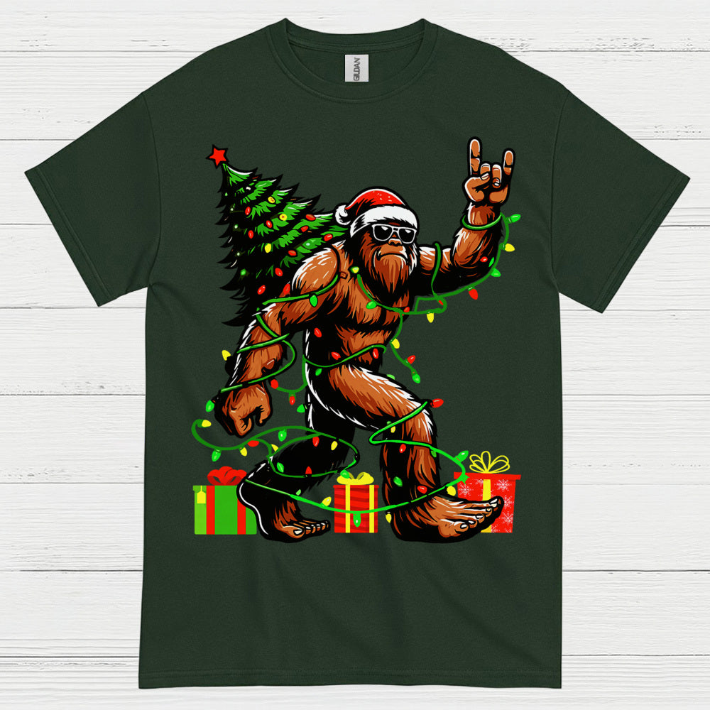 Rocking Christmas Bigfoot T Shirt