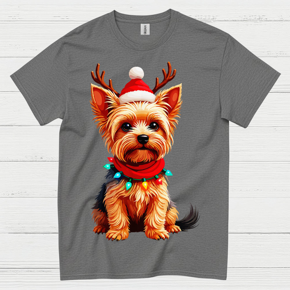 Cute Christmas Yorkie Dog Lover T Shirt