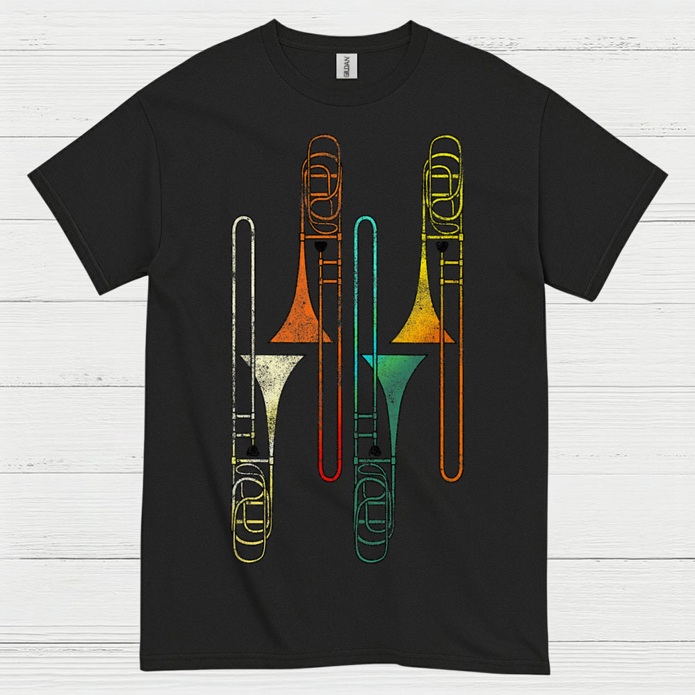 Vintage Trombone Art T Shirt
