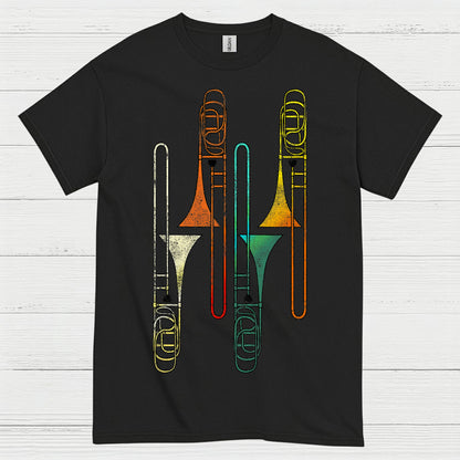 Vintage Trombone Art T Shirt