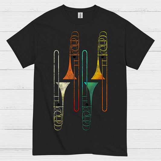Vintage Trombone Art T Shirt