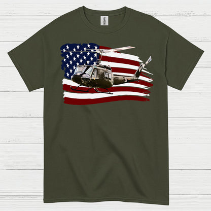 American Helicopter Veteran Patriotic T Shirt