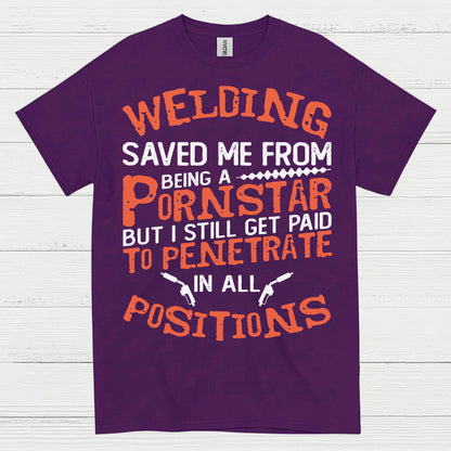 Welding Saved Me Funny Welder T Shirt