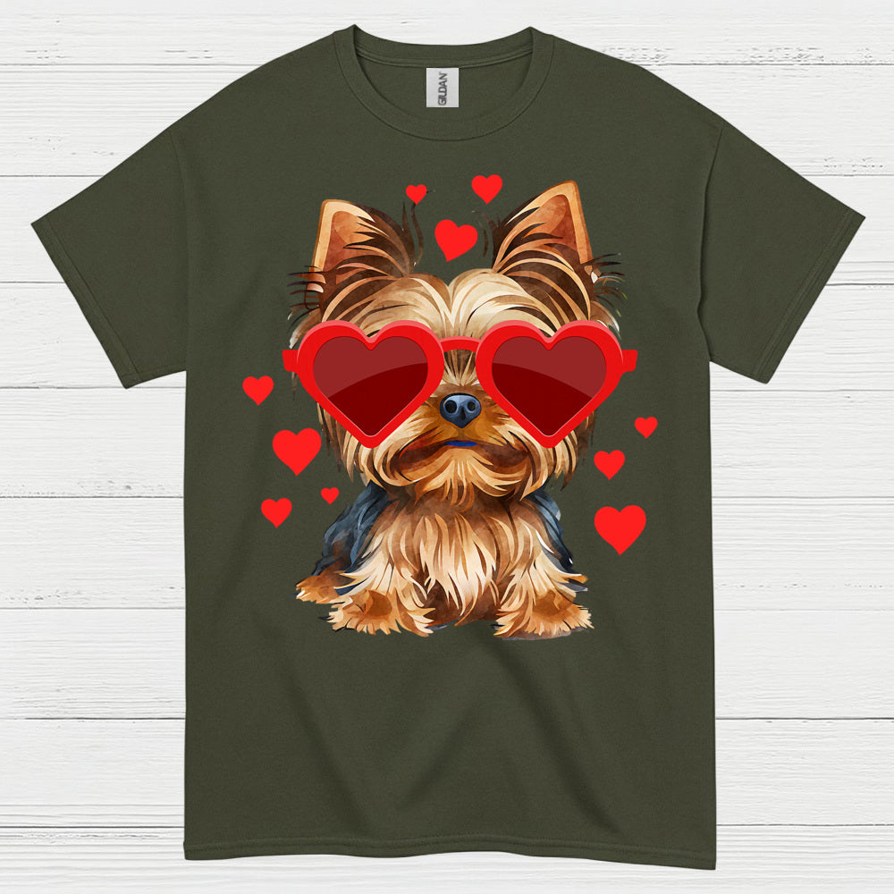 Cute Valentine Yorkie Dog Lover T Shirt