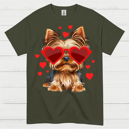 Cute Valentine Yorkie Dog Lover T Shirt