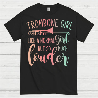 Trombone Girl Funny Music T Shirt