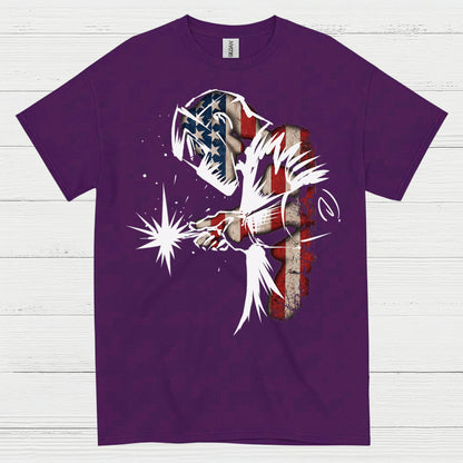 Patriotic American Flag Welding T Shirt