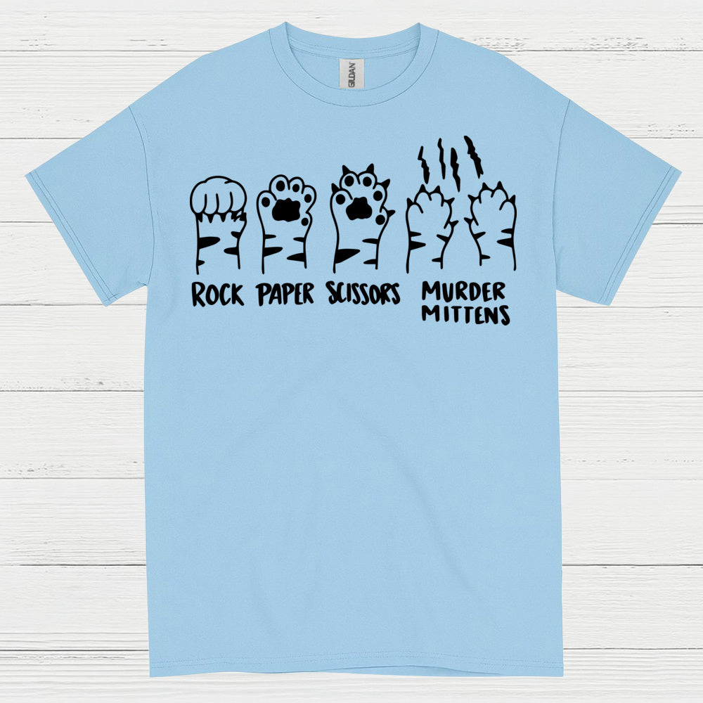 Rock Paper Scissors Cat Humor T Shirt